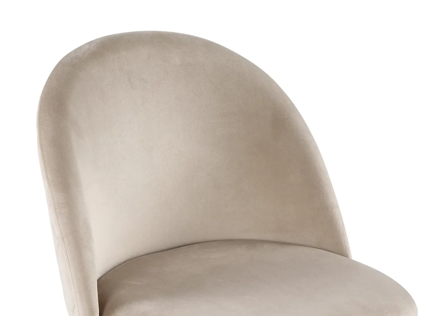 Juego de 2 sillas - Terciopelo y metal dorado - Beige. MELBOURNE