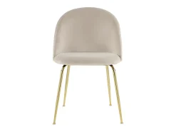 Juego de 2 sillas - Terciopelo y metal dorado - Beige. MELBOURNE