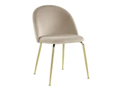 Juego de 2 sillas - Terciopelo y metal dorado - Beige. MELBOURNE