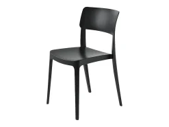 Juego de 4 sillas apilables negras 