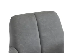 Juego de 2 sillas cantilever tapizadas en piel sintética - con patas de metal - Gris
