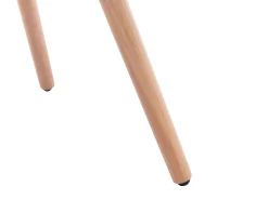 Juego de 2 sillas con brazos - Tela y metal efecto madera - Amarillo - ELEANA