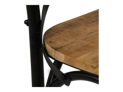 Juego de 4 sillas con respaldo cruzado de madera maciza de mango negra