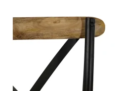 Juego de 4 sillas con respaldo cruzado de madera maciza de mango negra