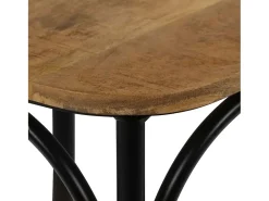 Juego de 6 sillas con respaldo cruzado de madera maciza de mango negra