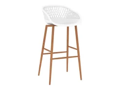 Juego de 2 sillas de bar blancas