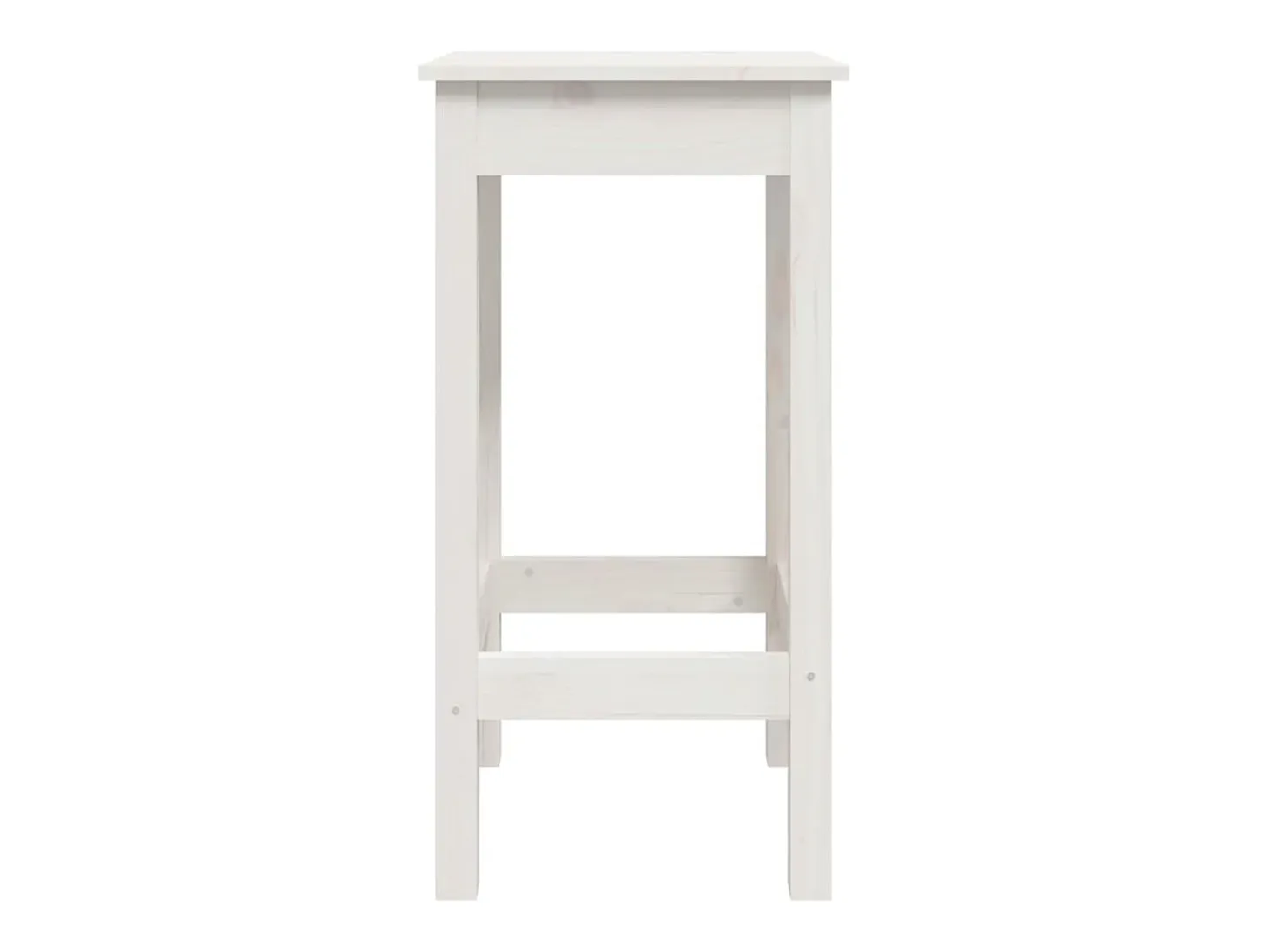 Juego de 2 sillas de bar blancas 40x40x78 cm madera maciza de pino