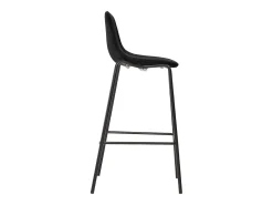 Juego de 4 sillas de bar de tela negra