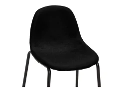 Juego de 2 sillas de bar de tela negra