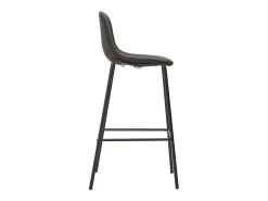 Juego de 2 sillas de bar de tela gris oscuro