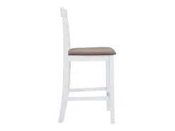 Juego de 2 sillas de bar de tela blanca