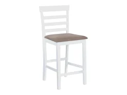 Juego de 2 sillas de bar de tela blanca