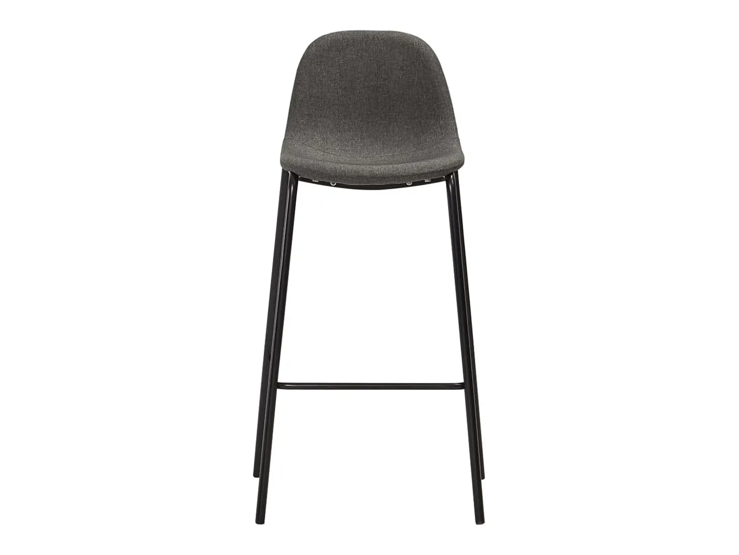 Juego de 6 sillas de bar de tela gris oscuro