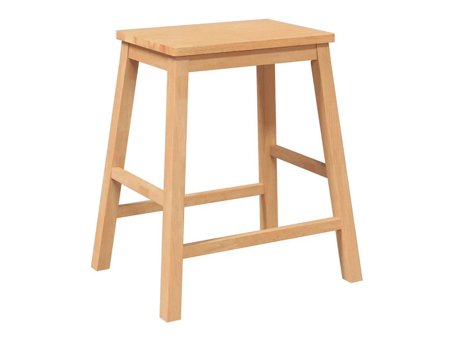 Juego de 2 sillas de bar de madera maciza de caucho