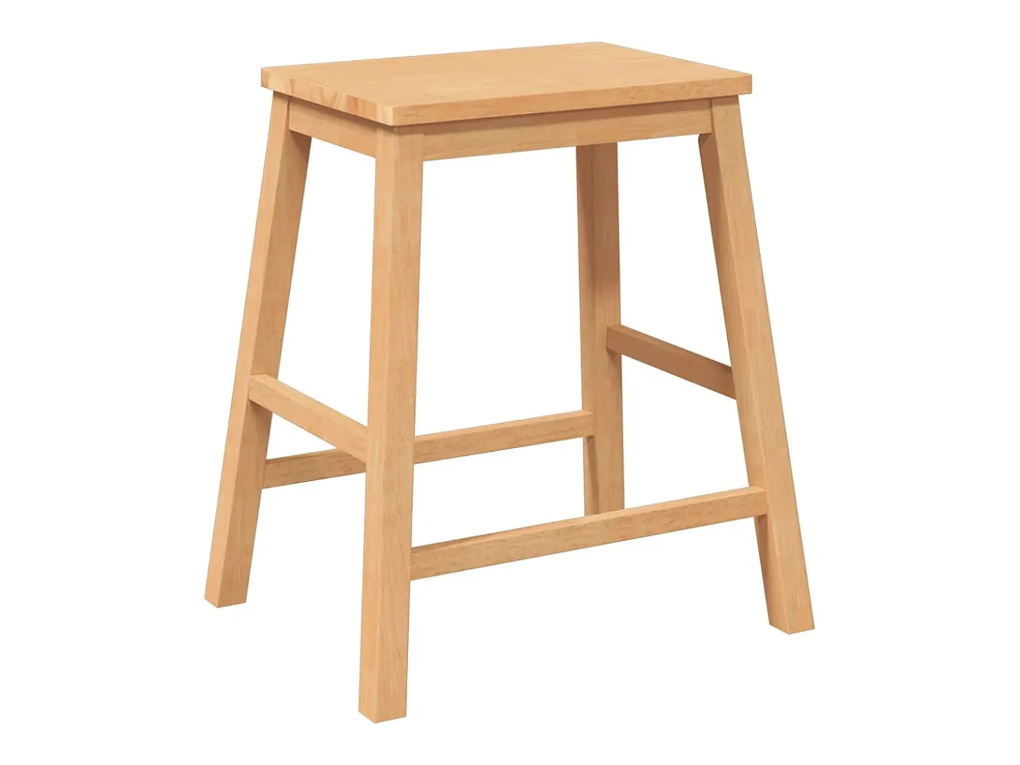 Juego de 2 sillas de bar de madera maciza de caucho
