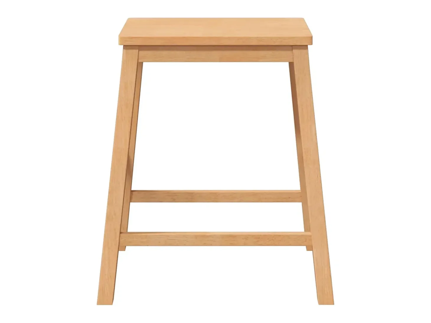 Juego de 2 sillas de bar de madera maciza de caucho