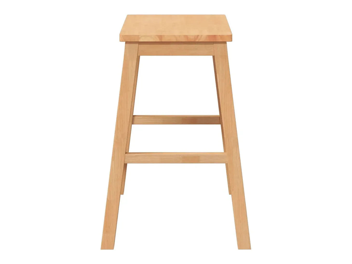 Juego de 2 sillas de bar de madera maciza de caucho