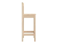 Juego de 2 sillas de bar 40x41,5x112 cm madera maciza de pino