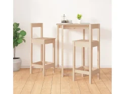 Juego de 2 sillas de bar 40x41,5x112 cm madera maciza de pino