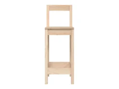 Juego de 2 sillas de bar 40x41,5x112 cm madera maciza de pino