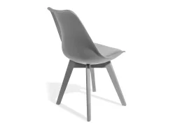 Juego de 4 sillas de cocina de polipropileno gris Smart Full Grey