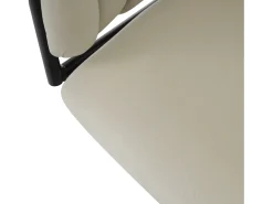 Juego de 4 sillas de comedor giratorias - terciopelo beige - con respaldo acolchado y patas de metal