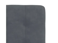 Juego de 2 sillas de comedor de terciopelo gris oscuro