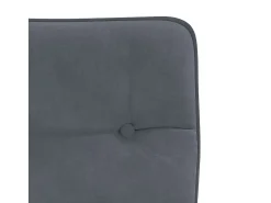 Juego de 2 sillas de comedor de terciopelo gris oscuro