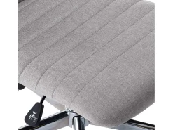 Juego de 4 sillas de comedor de tela gris claro