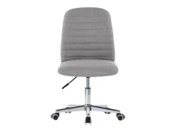 Juego de 4 sillas de comedor de tela gris claro