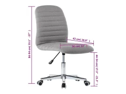 Juego de 4 sillas de comedor de tela gris claro