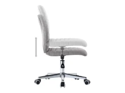 Juego de 4 sillas de comedor de tela gris claro