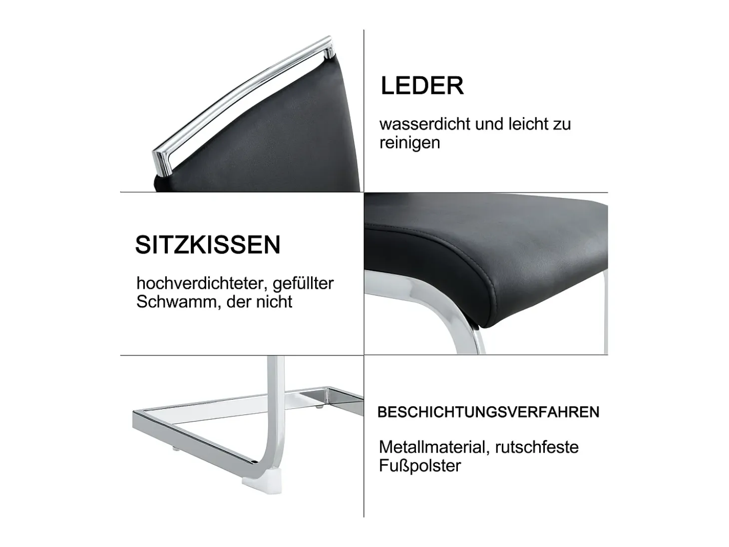 Juego de 6 sillas de comedor modernas con respaldo alto y patas tapizadas, respaldo de rayas cruzadas para comedor, cocina y oficina, color negro