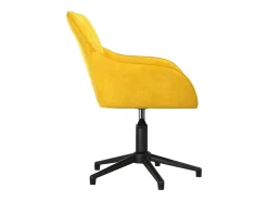 Juego de 2 Sillas de comedor giratorias terciopelo amarillo ES617817