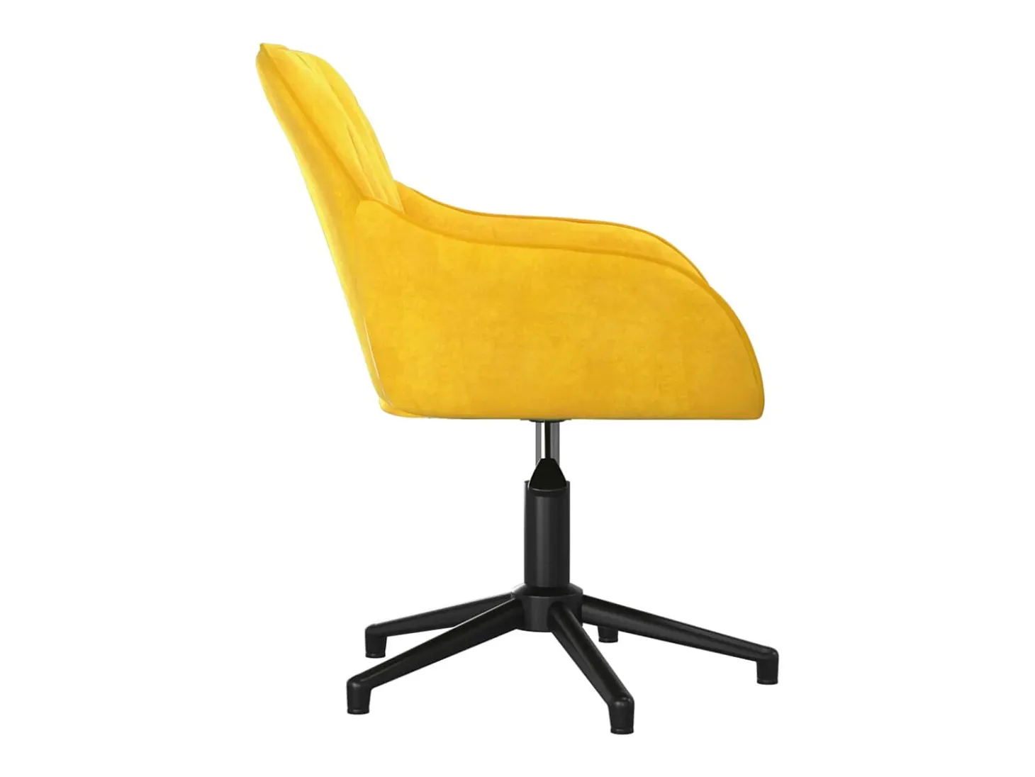 Juego de 2 Sillas de comedor giratorias terciopelo amarillo ES617817