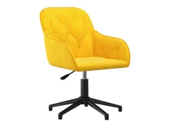 Juego de 2 Sillas de comedor giratorias terciopelo amarillo ES617817