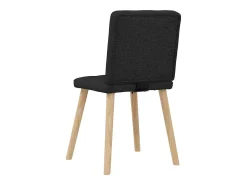 Juego de 4 sillas de comedor de tela negra