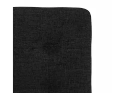 Juego de 4 sillas de comedor de tela negra
