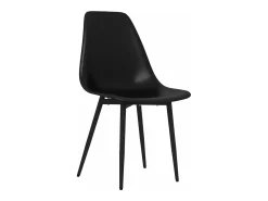 Juego de 4 Sillas de comedor negras PP ES332238