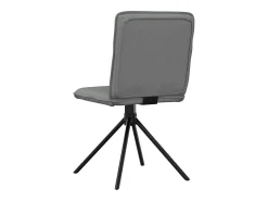 Juego de 6 sillas de comedor de tela gris oscuro
