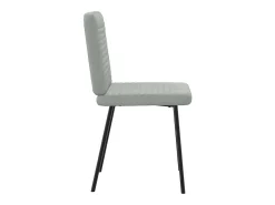 Juego de 4 sillas de comedor de terciopelo gris claro
