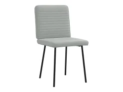 Juego de 4 sillas de comedor de terciopelo gris claro