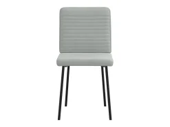 Juego de 4 sillas de comedor de terciopelo gris claro
