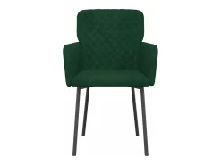 Juego de 2 Sillas de comedor terciopelo verde oscuro ES586387