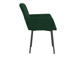 Juego de 2 Sillas de comedor terciopelo verde oscuro ES586387