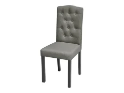 Juego de 4 sillas de comedor de tela gris