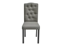 Juego de 4 sillas de comedor de tela gris