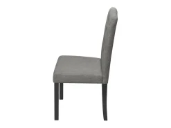 Juego de 4 sillas de comedor de tela gris