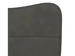 Juego de 2 sillas de comedor de terciopelo gris oscuro