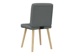 Juego de 2 sillas de comedor de tela gris oscuro